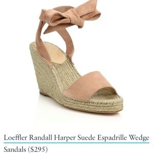 Loeffler Randall Harper Suede Espadrille Wedge Sandals